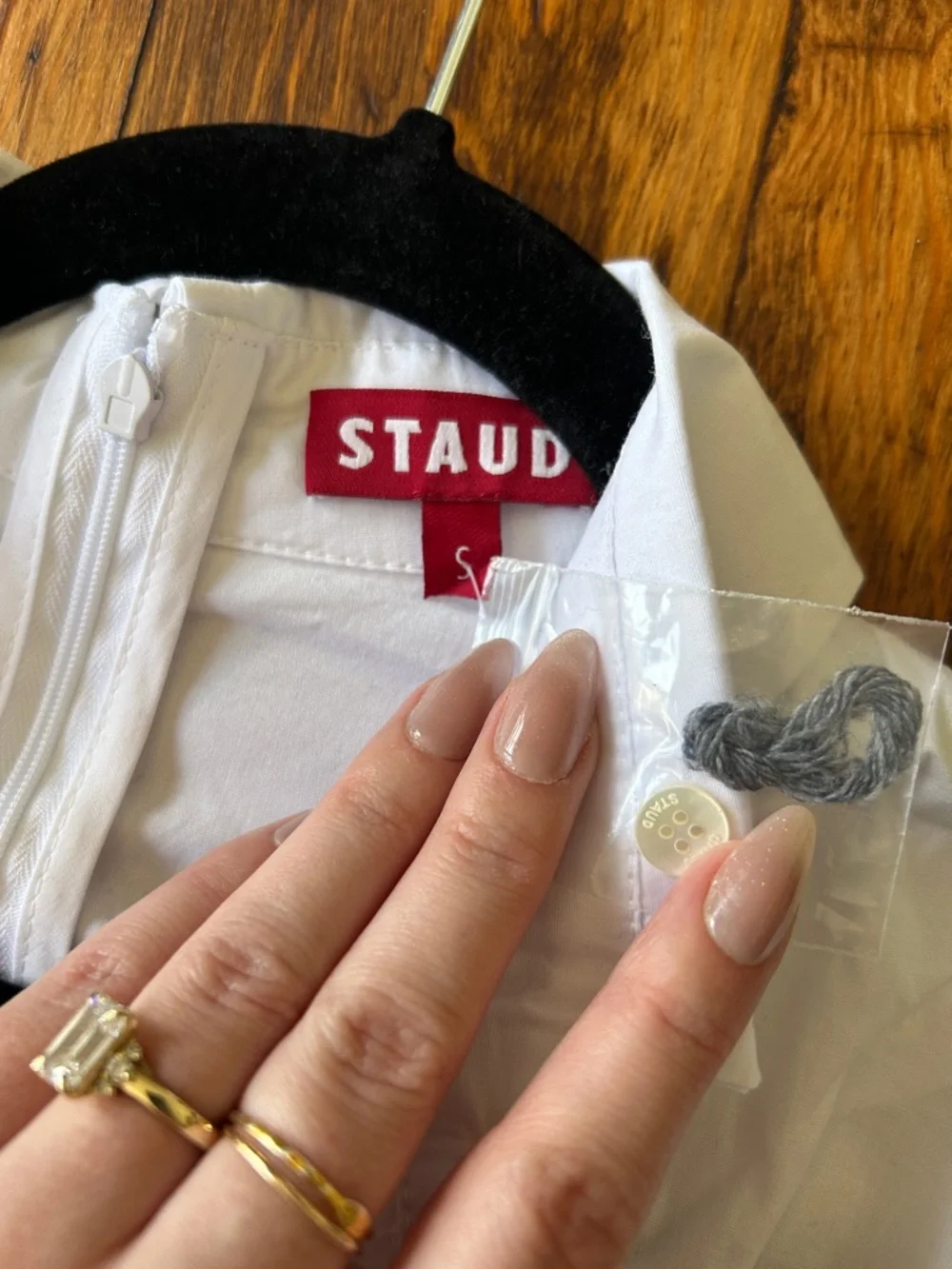 STAUD Gray Ribbed Strapless Midi Dress - Picture 4 of 9